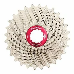 Pacco Pignoni SunRace 11V 11-28 Alluminio Metallizzato Rosso.