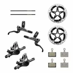 Kit Freni A Disco Idrico Shimano XTR M9120 4 Pistoni + Disco Center Lock