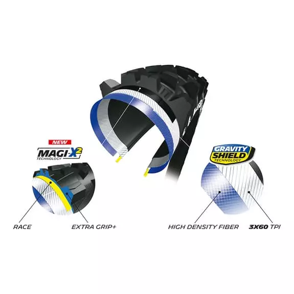 Copertone Anteriore Michelin Wild Enduro 29x2.40 Magi-X Tubeless Nero 2 Copertone Anteriore Michelin Wild Enduro 29x2.40 Magi-X Tubeless Nero - immagine 2